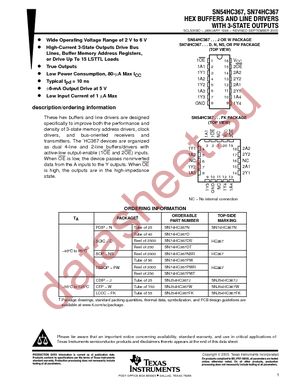 SN74HC367D datasheet  